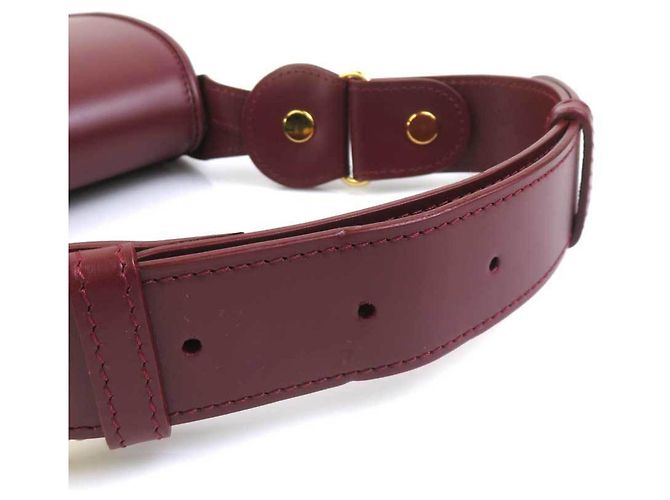 Borsa a tracolla Cartier in pelle bordeaux Bordò - vista 13