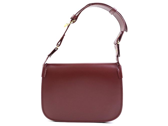 Borsa a tracolla Cartier in pelle bordeaux Bordò - vista 3