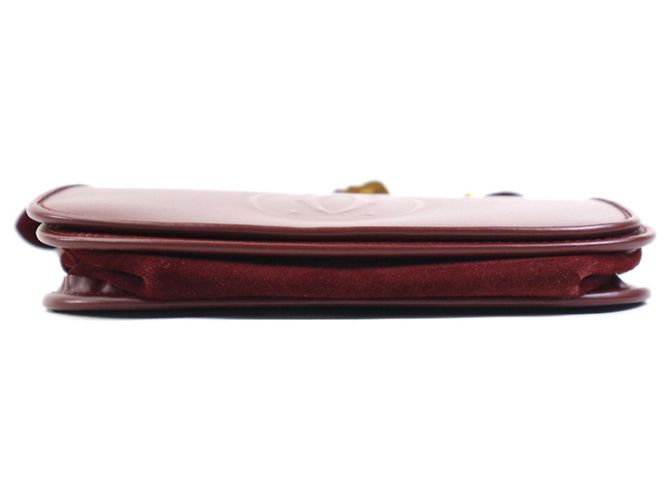 Borsa a tracolla Cartier in pelle bordeaux Bordò - vista 4