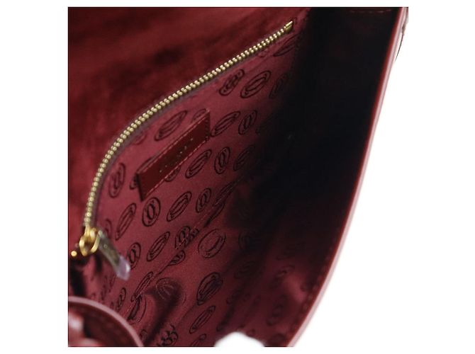 Borsa a tracolla Cartier in pelle bordeaux Bordò - vista 5