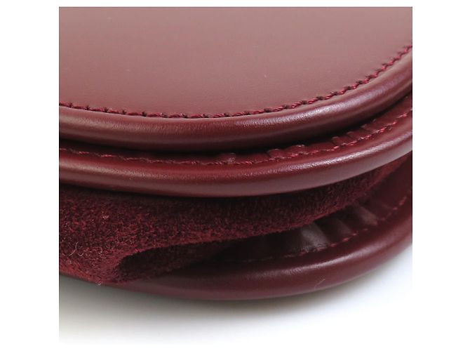 Borsa a tracolla Cartier in pelle bordeaux Bordò - vista 6