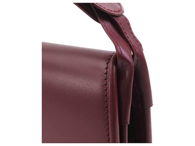 Borsa a tracolla Cartier in pelle bordeaux Bordò - vista 8