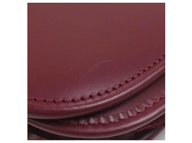 Borsa a tracolla Cartier in pelle bordeaux Bordò - vista 9