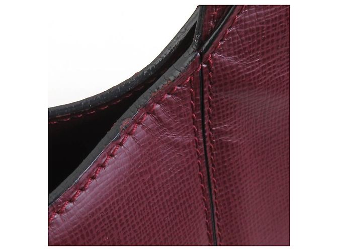 Borsa a tracolla Cartier in pelle bordeaux Bordò - vista 10