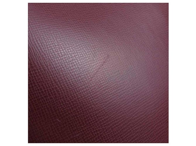 Borsa a tracolla Cartier in pelle bordeaux Bordò - vista 12