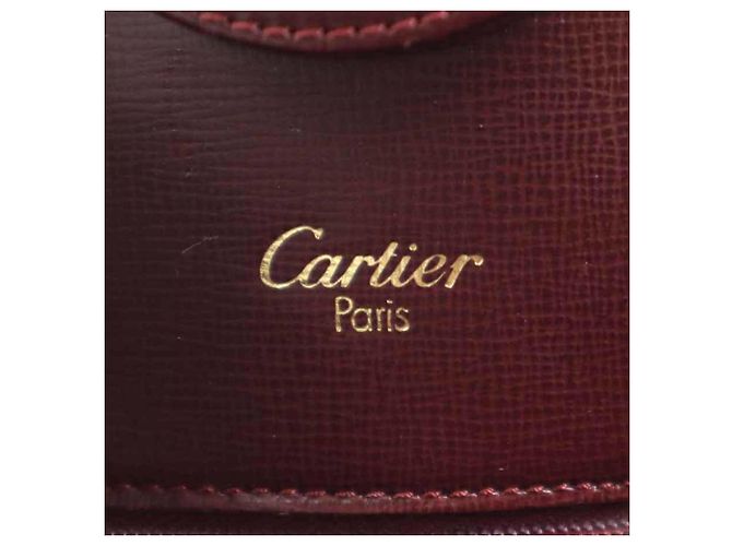 Borsa a tracolla Cartier in pelle bordeaux Bordò - vista 17