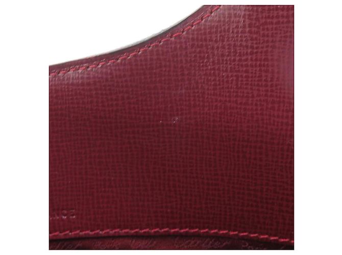 Borsa a tracolla Cartier in pelle bordeaux Bordò - vista 8
