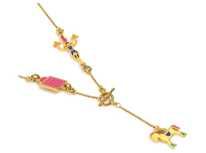 Hermès Hermes HERMES Halskette Cheval Grand Parade GP Mehrfarben Golden - Ansicht 2