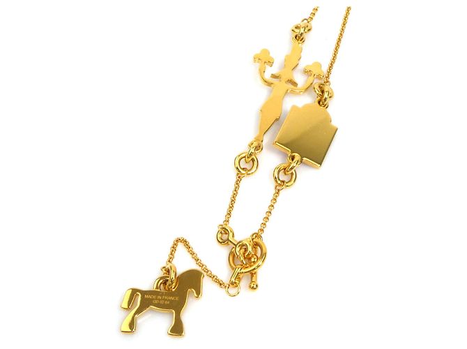 Hermès Hermes HERMES Halskette Cheval Grand Parade GP Mehrfarben Golden - Ansicht 4