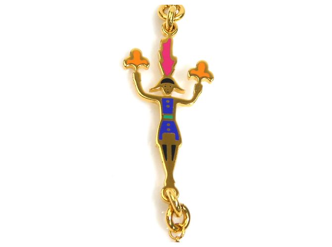 Hermès Hermes HERMES Halskette Cheval Grand Parade GP Mehrfarben Golden - Ansicht 7