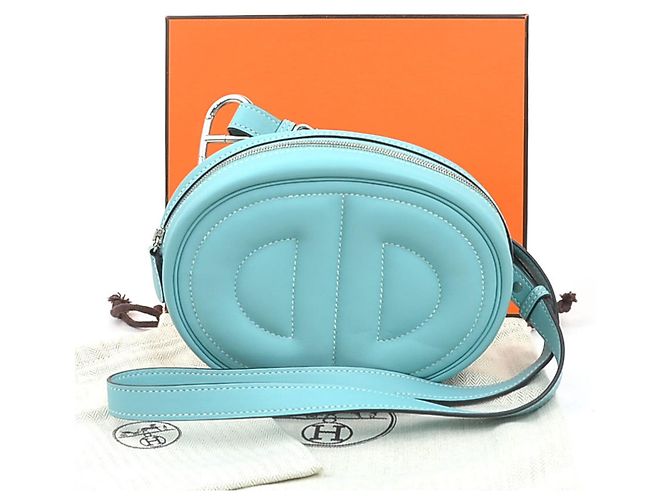 Hermès Bolsa de Ombro Hermes em Blue Atoll Azul - vista 14