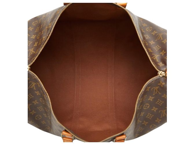 Sac Boston Louis Vuitton Monogram Keepall 55 Marron - vue 11