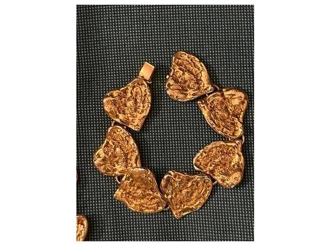 Parure Collana e Bracciale Yves Saint Laurent in Metallo Dorato D'oro - vista 3
