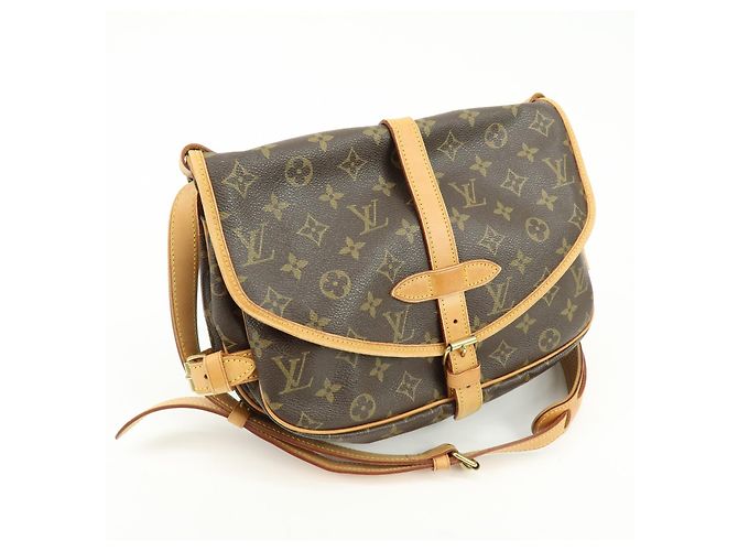 Louis Vuitton Saumur Monogram Canvas 30 Marron - vue 4