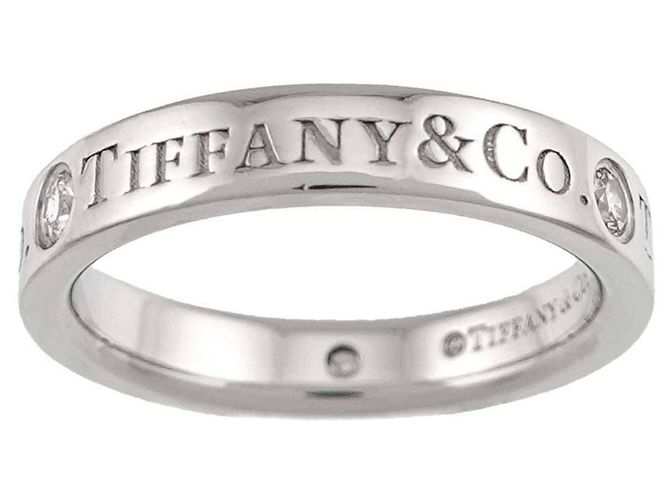 Autre Marque Anel Aliança de Platina com Diamantes Tiffany & Co. - vista 2