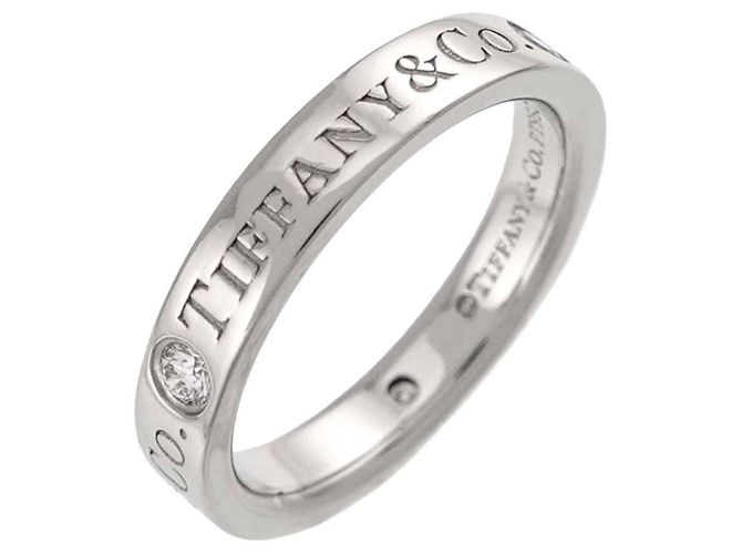 Autre Marque Anel Aliança de Platina com Diamantes Tiffany & Co. - vista 4