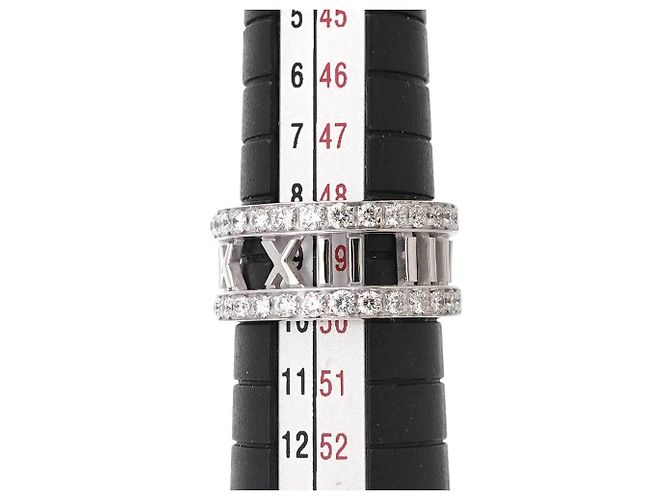 Autre Marque Anel Tiffany & Co. Atlas com Diamantes em Ouro Branco 18K - vista 5
