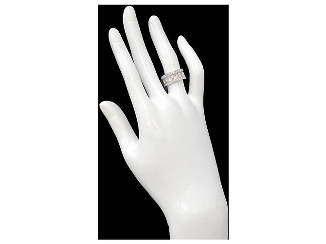 Autre Marque Anel Tiffany & Co. Atlas com Diamantes em Ouro Branco 18K - vista 6