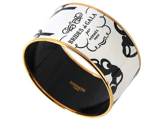 Hermès Pulsera Rígida Hermes HERMES Email TGM Negro Blanco - vista 3