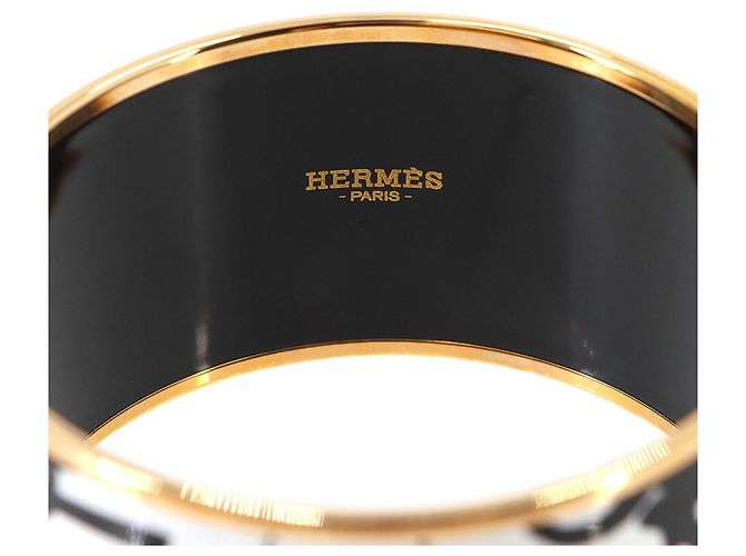 Hermès Pulsera Rígida Hermes HERMES Email TGM Negro Blanco - vista 4
