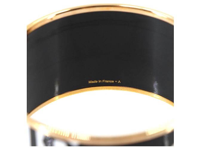 Hermès Pulsera Rígida Hermes HERMES Email TGM Negro Blanco - vista 5