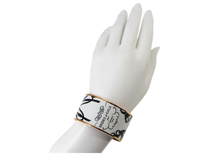 Hermès Pulsera Rígida Hermes HERMES Email TGM Negro Blanco - vista 6