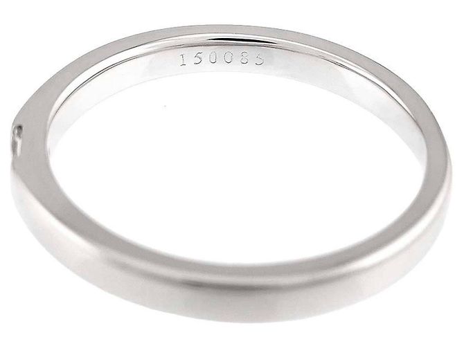 Harry Winston Ehering aus Platin mit Diamant im Princess-Schliff - Ansicht 3