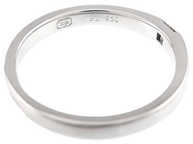 Harry Winston Ehering aus Platin mit Diamant im Princess-Schliff - Ansicht 4