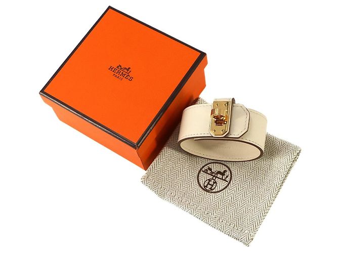 Hermès Pulsera Hermes Kelly Twist PM Blanco Dorado - vista 2