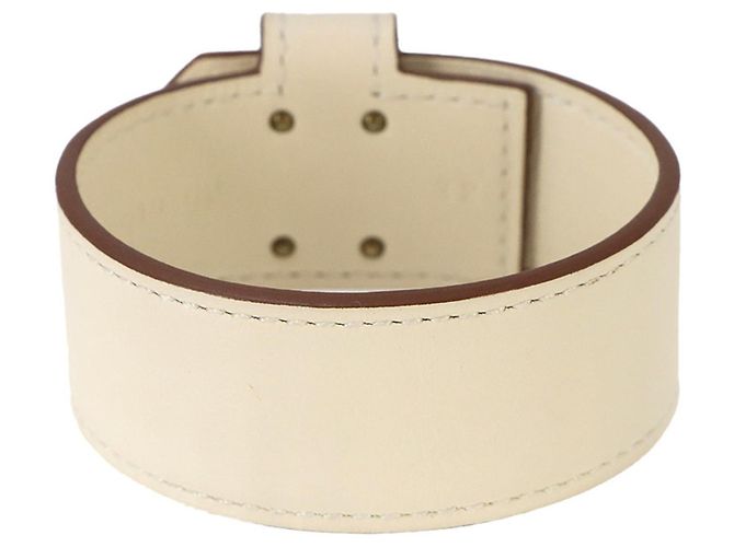 Hermès Pulsera Hermes Kelly Twist PM Blanco Dorado - vista 3