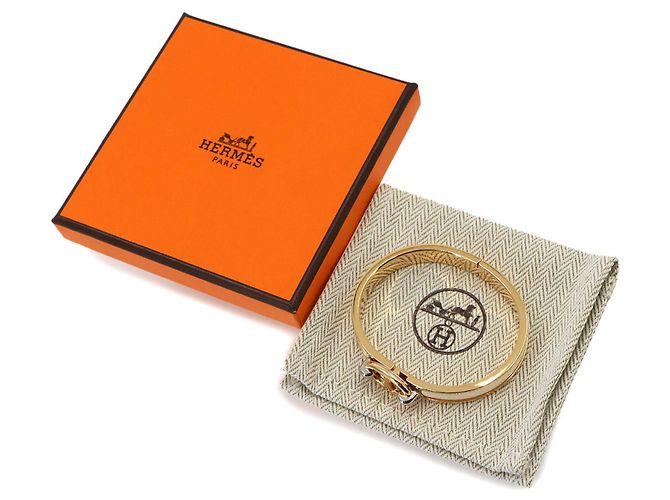 Hermès Hermes Mini Clic Chaine d'Ancre Bangle Silvery Golden Cream - view 2