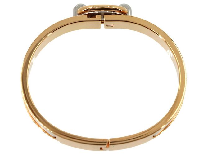 Hermès Hermes Mini Clic Chaine d'Ancre Bangle Silvery Golden Cream - view 5