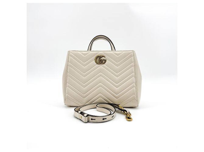Gucci GG Marmont Matelasse Leather Small Beige - vista 2