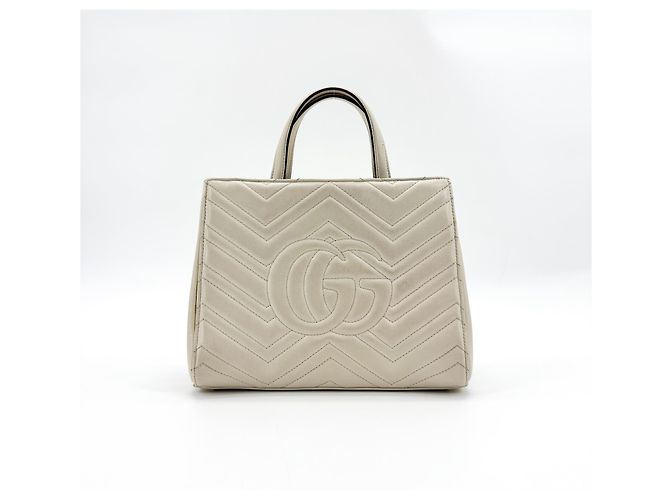 Gucci GG Marmont Matelasse Leather Small Beige - vista 4