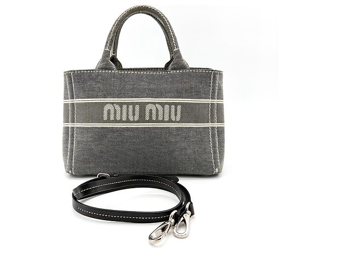 Miu Miu My Logo Leather Small Negro - vista 2
