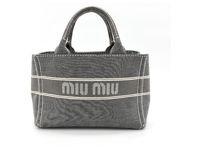 Miu Miu My Logo Leather Small Negro - vista 3