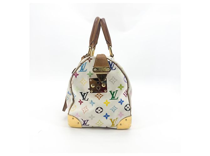 Louis Vuitton Speedy Monogram Multicolor 30 Blanc - vue 3