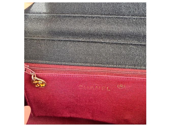 Timeless Chanel vintage half moon flap schwarzer Stoff - Ansicht 14