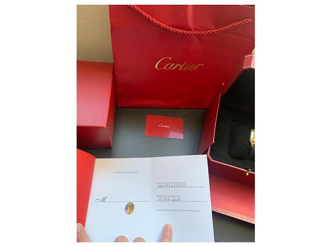 Relógio Cartier Santos Dumont Ouro e Aço Prata Gold hardware - vista 4