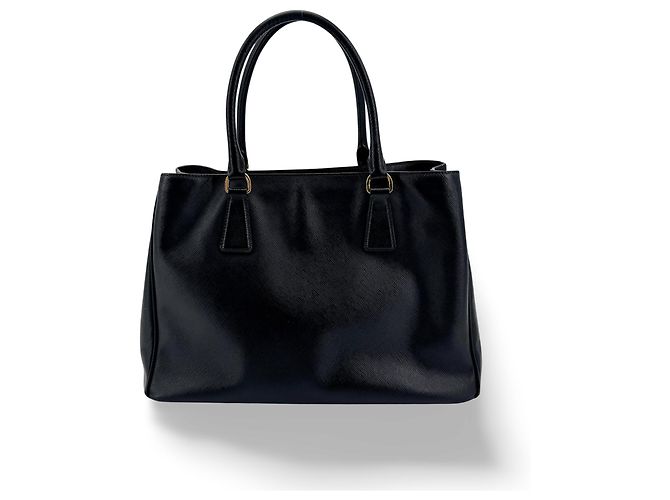 Prada Galleria Double Zip Spazzolato Leather Medium Schwarz - Ansicht 3