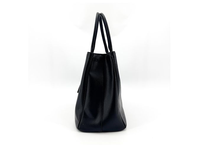 Prada Galleria Double Zip Spazzolato Leather Medium Schwarz - Ansicht 4