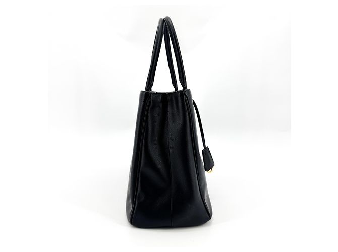 Prada Galleria Double Zip Spazzolato Leather Medium Schwarz - Ansicht 5