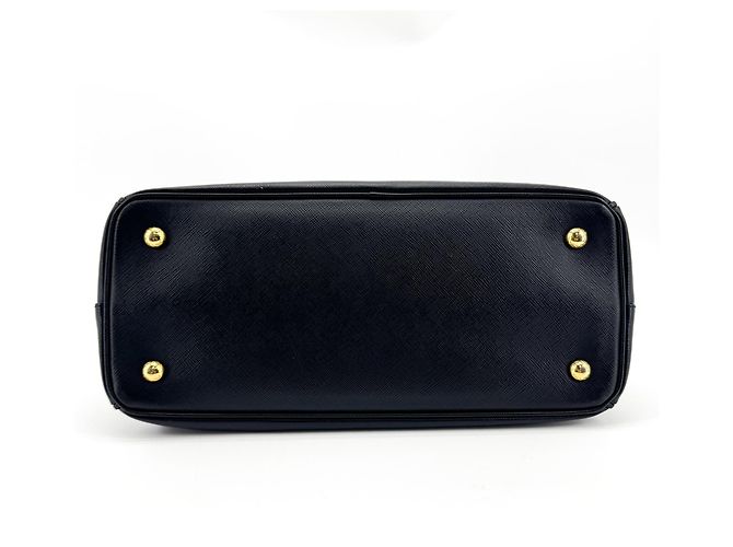 Prada Galleria Double Zip Spazzolato Leather Medium Schwarz - Ansicht 6