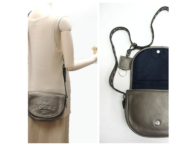 Loewe Heritage Satchel Schultertasche Metallisch - Ansicht 3