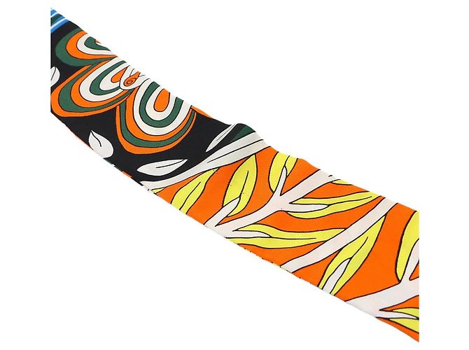 Hermès Twilly Schal - Maharani's Garden Mehrfarben Orange - Ansicht 3