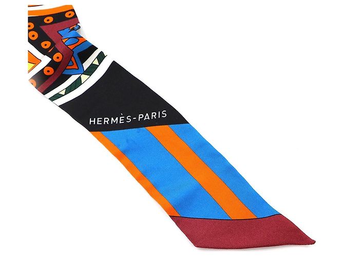 Hermès Twilly Schal - Maharani's Garden Mehrfarben Orange - Ansicht 4
