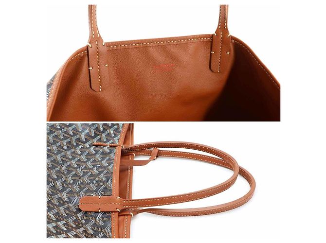 Borsa Tote Reversibile Goyard Anjou PM Marrone Nero - vista 8