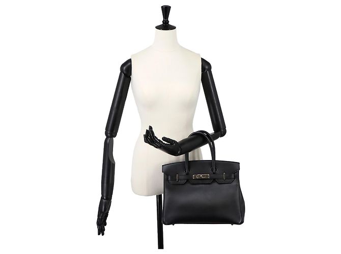 Hermès Borsa Hermes Birkin 30 in pelle Epsom nera Nero - vista 10