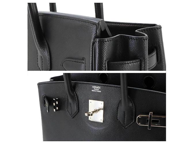 Hermès Borsa Hermes Birkin 30 in pelle Epsom nera Nero - vista 8