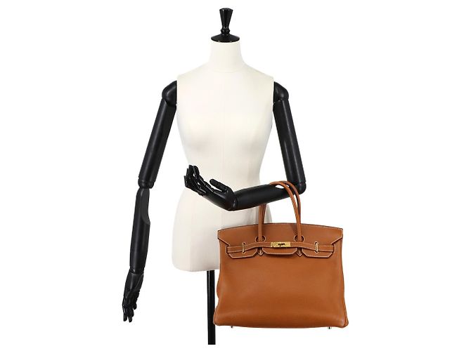 Hermès Hermes Birkin 35 Handtasche in Gold Golden - Ansicht 10